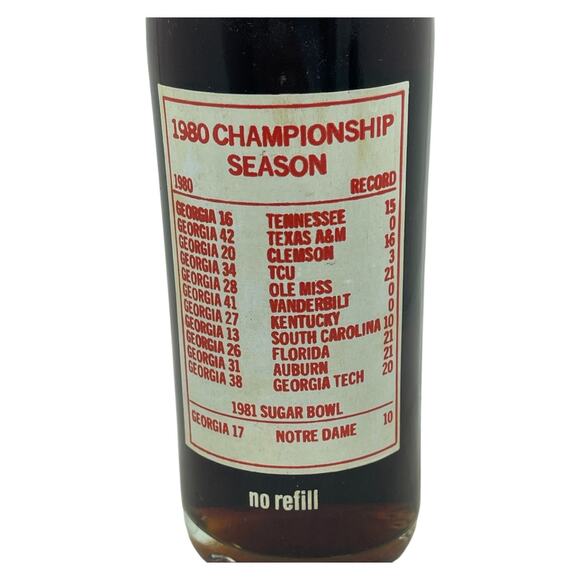 1980 Georgia Bulldogs National Champions Coca-Cola Bottle 10oz Full Unopened - Picture 4 of 7